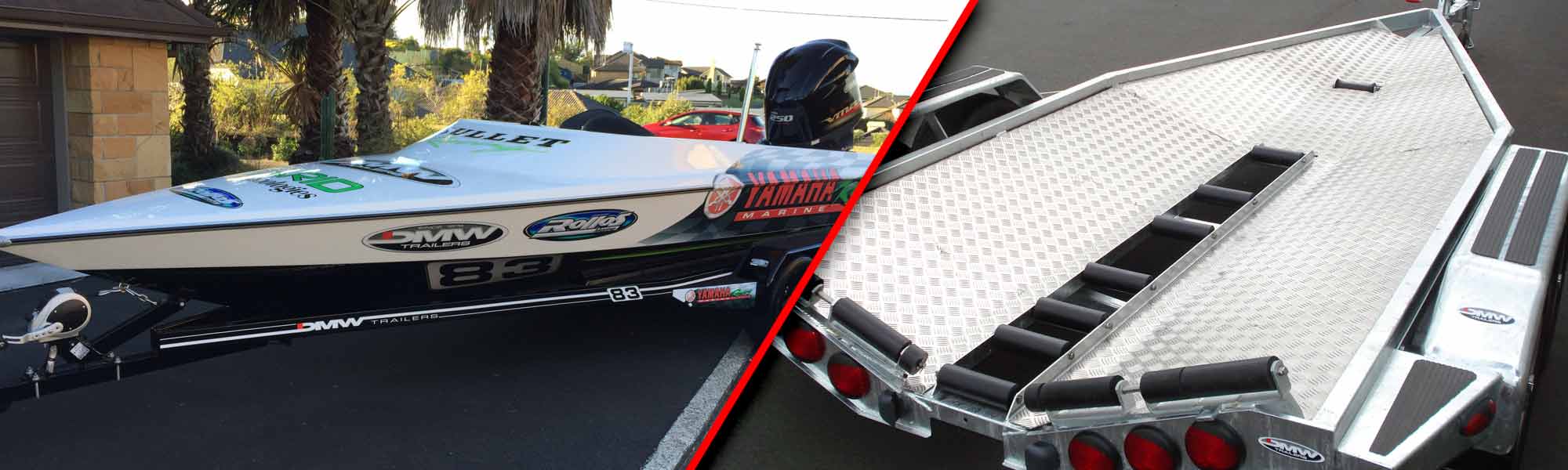 DMW Trailers are manufactured in Hamilton, jet ski trailers, tinnie